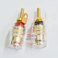 [Mã ELHACE giảm 4% đơn 300K] 01 cặp Jack cọc loa gim bắp chuối - Cọc đấu loa 4mm Bằng Đồng Cao Cấp