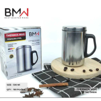 Termos Mug Cangkir Gelas Minum 500ML Air Panas Dingin Stainless - Kitchenware