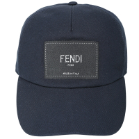 FENDI Roma 深藍色帆布棒球帽