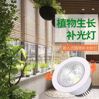 植物燈 植物生長燈 全光譜LED綠植墻工程專用天花嵌入式室內植物補光射燈 快速出貨