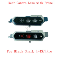 Back Camera Lens Glass with Frame Holder For Xiaomi Black Shark 4 Pro 4S Rear Camera Lens with Frame Repair Parts