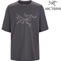 Arcteryx 始祖鳥 Cormac Logo 男款 快乾短袖圓領衫/排汗衣 30557 X000006348 雜黑 Black Heather