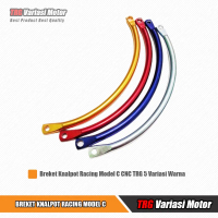 Breket Knalpot Racing Pangkon Dudukan Gantungan Kenalpot Model C CNC TRG 5 Variasi Warna Universal