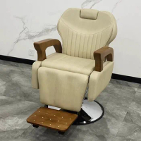 Hydrolic Barber Chair Standing Mat Massage Luxury Gray Silver Barber Chair Headrest Tool Massage Professional Stuhl Salon Chair