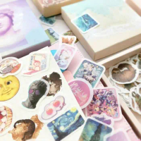 200 pcs/pack Kawaii Various Designs Vapor Wave Fancy Girl Box Stickers Scrapbooking Diy Diary Stationery Sticker