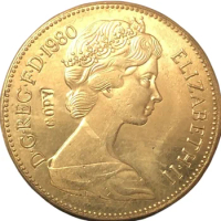 1980 United Kingdom 2 New Pence - Elizabeth II Copy Copper Coin