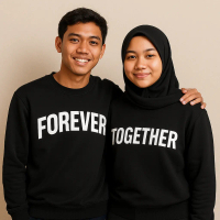 Sweater Couple Romantis Forever Together-Sweater Crewnack Pasangan Kualitas Premium Dan Terlaris
