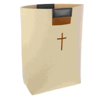 Bible Case Felt Bible Tote Book Carrying Bag Carved Cross Bible Cover Reusable Handbag Handle Shopping Bag Church Organizer