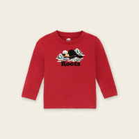 【Roots】Roots 小童-冬日海狸系列 佳節海狸長袖T恤(紅色)