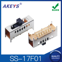 SS-17F01 (1P7T) Handle Height 5mm 7-gear Toggle Switch 4 fixed pins 10 pin vertical straight plug