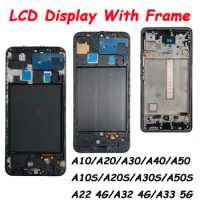 LCD Display Touch Screen Digitizer With Frame Repair For Samsung A53 5G A22 A51 A12 A02S A01 A10S A20 A20S A70 A50S A32 4G A21S
