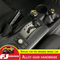 3 Pieces For Toyota FJ Cruiser Gear Lever Handbrake Lever FJ Alloy Gear Shift Knob Car FJ Gear Shift Knob Shifter Accessories