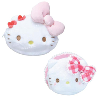 小禮堂 Hello Kitty 絨毛造型化妝包 (50週年系列)