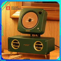MT CD Player Portable Single Life 2.1 Full Range CD Audio Album Player Bluetooth Solid Wood Radio CD Audio Speaker Collectible
