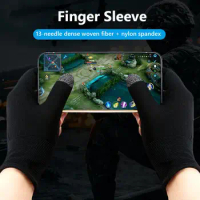 1 Pair Palm Fingertip Gloves Anti-slip Gamer Gloves Sweatproof Mobile Phone Finger Sleeves Breathable for PUBG Mobile Phone Game
