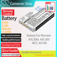 CameronSino Battery for Monster AVL300s AVL300 MCC-AV100 Fits Logitech 1903040000 190304-0004 190304200 Remote Control Battery