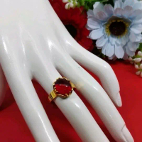 Cincin dewasa giok merah emas muda cantik elegan