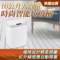 感應式開蓋 大容量垃圾桶 浴室垃圾桶 電動垃圾桶 白色垃圾桶 智能垃圾桶 自動感應垃圾桶 180-PD6008