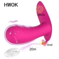 HWOK Wearable Panties Dildo Vibrator Wireless Remote Control Vibrating Egg Clitoris Stimulator Sex Toys for Women Masturbator