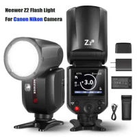 NEEWER Z2 Round Head Flash Light 2.4g Wireless TTL 1/8000s HSS 76Ws Speedlite for Canon Nikon Cameras Z2-C Z2-N Flash