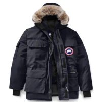 【CANADA GOOSE】EXPEDITION PARKA系列 男款長版羽絨外套-深藍色(L號)