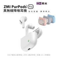 ZMI紫米PurPods Pro 真無線藍牙5.2 ANC降噪耳機無線充電 TW-100+BHT10充電盒保護套組合