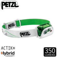 【PETZL 法國 ACTIK 超輕量高亮度頭燈《綠》】E099FA02/350流明/頭燈/登山露營/手電筒/緊急照明