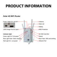 15W 4G solar router;4G router solar powered all in one;WiFi repeater;IP66 Waterproof