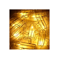 【SPICE】日本雜貨 仙人掌造型 LED燈飾條8個燈泡/條(1.7m 小夜燈 LED燈 露營燈)