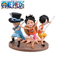 9CM One Piece Anime Figures Luffy Ace Sabo 3 Brothers Action Figure PVC Statue Model Doll Ornaments Collection Gift Toys