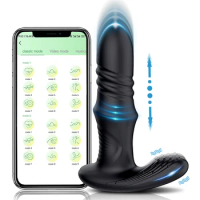 APP Prostate Massager Thrusting Butt Plug Bluetooth Anal Vibrator for Men Gay Prostate Stimulator Sex Toy for Men