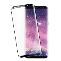 三星 Galaxy S8+ 高清透明曲面黑全膠9H玻璃鋼化膜手機保護貼 S8+保護貼