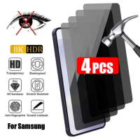 4PCS Anti-spy Glass for Samsung S21 S20 FE 5G A72 A52 A32 A70 A50 A40 Privacy Screen Protector for Samsung A73 A53 A33 A23 5G