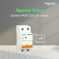 Schneider Electric Domae MCB 2P C 32A (6pcs)