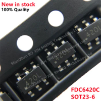 50PCS FDC6420C Marking 420L SOT23-6 SMD Field effect transistor(MOSFET)