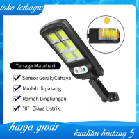 lampu jalan solar cell lampu dinding tenaga surya tenaga matahari 100W 200W Super Terang Tahan lama