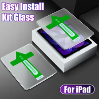 Auto Install Kit Tempered Glass For Ipad Pro 11 12.9 2022 10 9 8 7 Screen Protector For Ipad Air 5 4 3 2 Mini 6 Generation Glass