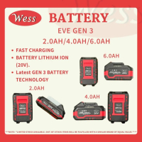WESS BATTERY 6.0AH & 4.0AH & 2.0AH (1PCS)