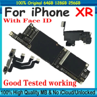 Free Shipping Original Unlocked For IPhone XR Motherboard With Face ID Logic Board 64gb/128gb/256gb Clean iCloud XR Mainboard