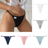 Women's Panties Striped Thongs Lingerie G-string T-Back Breathable Underpants Cozy