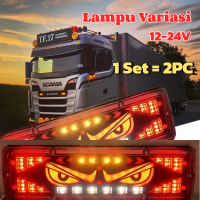 【COD】1 Set (2pc) 12-24V Lampu Variasi / Lampu Rem Truk Pickup 2-Paket/Lampu Belakang LED Super Teran