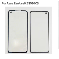 For Asus Zenfone8 ZS590KS Front LCD Glass Lens touchscreen For Asus Zenfone 8 Touch screen Panel Outer Screen Glass without flex