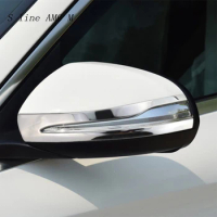 Car styling for Mercedes Benz C E class W205 W213 GLC X253 rearview mirror frame door Horn Covers Stickers Trim accessories