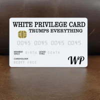 White Privilege Identity VIP Cards Wallet Insert Card PVC Material Trumps Jokes Gag Gifts Identity Symbol Supplies