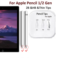 Pencil Tips For Apple Pencil Tips Double Layer 2B &amp; HB &amp; Thin Replacement Tip For Apple Pencil 1st 2nd Generation Super Durable