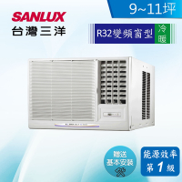 台灣三洋 9-11坪 1級變頻冷暖左吹窗型冷氣 SA-R60VHR