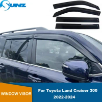 Side Window Visor For Toyota Land Cruiser 300 LC300 Fj300 2021 2022 2023 2024 Car Window Deflector Visor Shade Sun Rain Guard