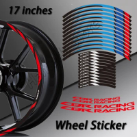 Motorcycle Wheel Sticker Stripe Rim Hub HRC Decal Accessories For Honda CBR 1100 CBR1000RR 600RR 125 650 500R 300R 250R
