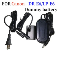 DR-E6 DC Coupler LP-E6 Dummy Battery＋ACK-E6 Fully Decoded AC Power AdapterFor Canon EOS 5D Mark IV 5D4 5D3 5D2 80D 90D 5DS 5DSR