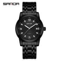 นาฬิกานาฬิกากลไกอัตโนมัตินาฬิกาข้อมือเด็กผู้ชาย Sanda แนวโน้มแฟชั่นปฏิทินสายเหล็กสายเหล็กนาฬิกาข้อมือธุรกิจของผู้ชาย